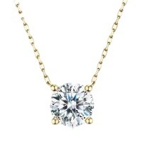 Ensemble de bijoux en zircon classique en acier inoxydable or 18 carats pour femmes boucles d'oreilles et collier pour cadeau d'anniversaire en gros