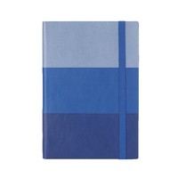 Organiseur A5 en PU à couverture rigide, carnet à rayures vertes et bleues avec bande élastique, agenda étudiant, cadeau de conférence