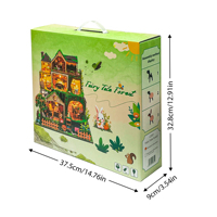 Suministro al por Mayor de Casas de Muñecas en Miniatura de Madera L2501Z, Diseño Bosque de Cuentos de Hadas, Escala 1:24, con Cubierta Antipolvo