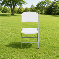 Ensemble de chaises et table pliantes d'extérieur, meubles de jardin en plastique imperméables portables pour événements