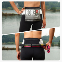 Ceinture de course en nylon personnalisée, sac de trail running, ceinture d'hydratation avec fermeture éclair, grande capacité, élastique, pour marathon et course sportive