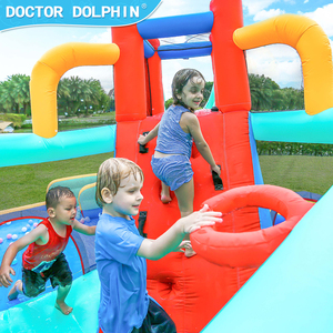 Château gonflable pour enfants, vente chaude, Docteur Dauphin, utilisation à domicile, <span class=keywords><strong>petit</strong></span> château gonflable combiné avec toboggan, nouveau design, prix bas - Product Image 3