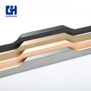 Poignées et boutons de porte de luxe en alliage d'aluminium, profil long dissimulé, finition or mat pour armoires de cuisine et placards - Product Image 2