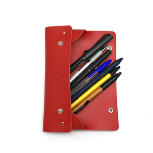 Gift pencil case/stationery <b>box</b>, PU leather, simple and stylish, suitable for students and fountain <b>pens</b>. - Product Image 3