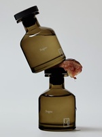 Diffuseur de parfum en verre écologique personnalisé de 200 ml avec bouchon en caoutchouc, diffuseur rond de luxe, parfum personnalisé, logo couleur personnalisée