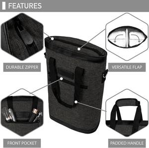 Portador de vino de 2 botellas a prueba de fugas aislado con correa de hombro para Picnic viaje vino regalo Tote Byob restaurante Vino enfriador bolsa - Product Image 2