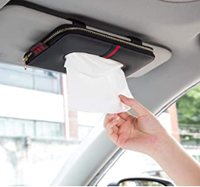 XMB Auto Accessoires Pu Cuir Voiture Pare-Soleil Serviette Mouchoirs Boîte Titulaire
