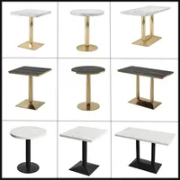 Meistverkaufte Moderne Edelstahl Outdoor-Esstische Runde Café-Dessert-Shop Milchtee-Laden Themen-Westernrestaurant Tische und Stühle
