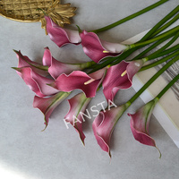 Fleurs artificielles en EVA effet naturel, lys calla blancs, pour centres de table de mariage, décoration de maison, événements, hôtels, vente en gros