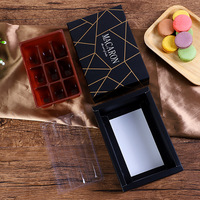 Emballage de macarons, boîte en papier pliable pour 6 9 12 pièces