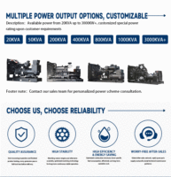 200kva/300kva/400kva 200kw/250kw/300kw Genset Diesel Super Silent ATS 200A Generator Mesin Cadangan