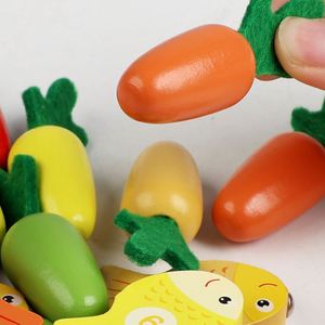 Juego de Pesca de Madera con Temática de Granja para Desarrollar Habilidades Motoras Finas, Alimentar Animales Pequeños, Regalo de Primer Cumpleaños para Niños y Niñas - Product Image 5