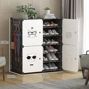 <span class=keywords><strong>Scarpiera</strong></span> Moderna in Plastica Fai-da-Te a 6 Livelli, Nera e Bianca, Economica, Facile da Montare, Grande Capacità, per Casa, Hotel, Magazzino - Product Image 4
