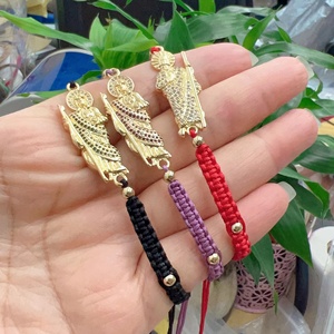 Bracelet tressé en or plaqué à la main, bonne chance, vierge marie, Bracelet en zircone cubique, Bracelets en corde San <span class=keywords><strong>Judas</strong></span> - Product Image 3