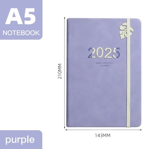 2025 số lượng lớn tùy chỉnh màu tím cam chương trình nghị sự kế hoạch cuaderno lót trống Tạp Chí Nhật Ký với bìa da đáng tin cậy số lượng lớn máy tính xách tay - Product Image 3