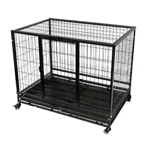 Offre Spéciale grande <span class=keywords><strong>cage</strong></span> pour animaux de compagnie chien maison caisse usine en gros fil de fer chenils en acier massif pliable et pas cher - Product Image 1