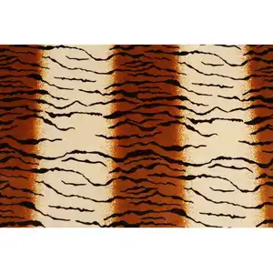Customization tiger design fabric animal print plush fleece velvet fabric
