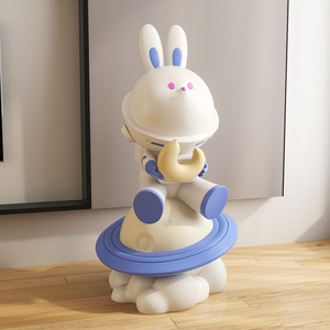 Planet Rabbit Floor Ornament Synthetic Resin Contemporary Living Room Decoration Single Piece Package - Product Image 3