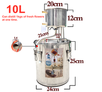 Nouvelle conception 36L maison machine de brassage d'alcool en acier inoxydable pourpier hydrosol Distillation équipement