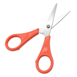 Multi Purpose Office Scissors Stainless Steel Orange Red Straight Head For Stationery And Craft Use - Product Image 1