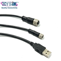 Kabel Konektor M8 3 Pin Female ke USB 2.0 dengan Kode untuk Komisioning IO-Link Master
