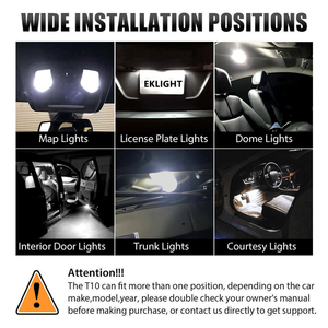 Nuevo Kit de luz LED para salpicadero de coche de 12V, maletero interior y luces LED W5W T10 para uso automotriz - Product Image 3