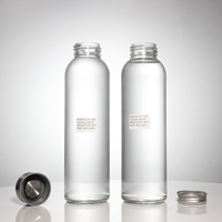 Bouteille de boisson en verre de 500 ml avec bouchons écologiques, eau minérale naturelle pétillante avec bouchon