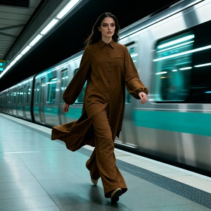 Robe Abaya de Soirée de Luxe Personnalisée en Polyester Pailleté pour Femmes Musulmanes Occasion de Soirée Vente en Gros - Product Image 3