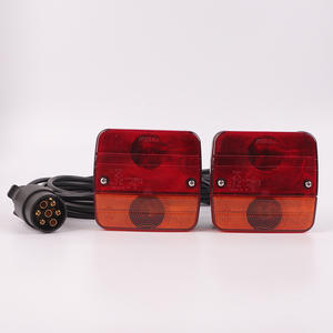 2 PCS New Magnetic Lorry Tail Light Bulbs <span class=keywords><strong>7</strong></span>-Pin Connector Reversing Break Turn Signal License Number Lamp for Truck Car Trailer - Product Image 3