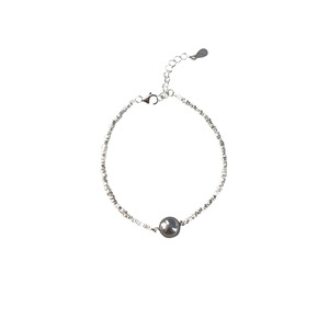 S925 Sterling Silver Bead Necklace <b>Bracelet</b> Set <b>Ball</b> Shape 925 Silver Everyday Wear - Product Image 5