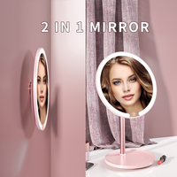 Table de maquillage compacte Portable et Rechargeable par Usb M5 avec miroir lumineux
