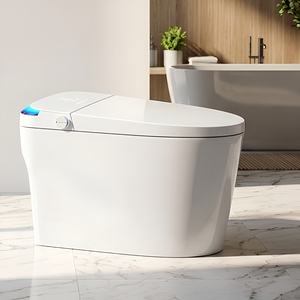 Inodoro Inteligente Automático con Bidé, Control Remoto, Asiento con Calefacción y Doble Descarga - WC Moderno de Cerámica Inteligente para Baño - Product Image 1
