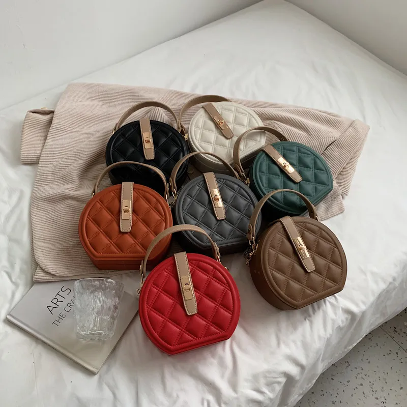 Toptan moda degrade rampa deri doku haftasonu çanta kadın çanta bayanlar crossbody çanta bayan yeni küçük yuvarlak çanta