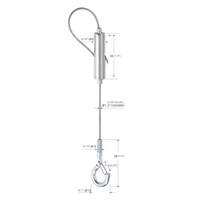 Ensembles d'élingue en fil d'acier inoxydable de haute qualité pince à fil réglable et kit de suspension de câble de coupleur de plafond pour feux de signalisation