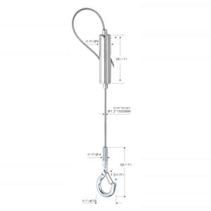 Ensembles d'élingue en fil d'acier inoxydable de haute qualité pince à fil réglable et kit de suspension de câble de coupleur de plafond pour feux de signalisation - Product Image 3