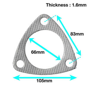 Uitlaat Gezamenlijke Afdichting Pakking <span class=keywords><strong>3</strong></span> Bout Gaten Flens Pakking Uitlaatpijp Pakking - Product Image 3