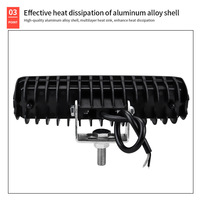 Phare de travail 6 pouces 6 LED 18W 3030 Spot DRL 1800LM 12V IP65 auxiliaire pour camion et SUV