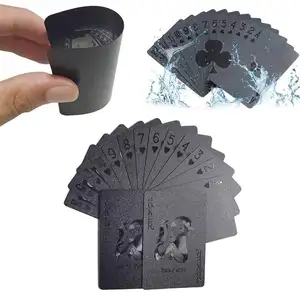 Wasserdichte Poker-Poker-Unterhaltung spiele aus schwarzem Papier oder Kunststoff sind für Spielkarten der ganzen Familie geeignet
