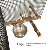 Parrot Eco-friendly Classics - Support de cage à oiseaux en bois de pomme avec barre de jeu intégrée, pour l'intérieur et l'extérieur, toutes saisons