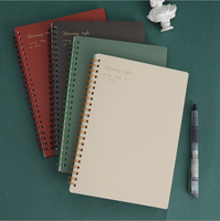 Benutzer definierte Retro einfache A5 B5 Student Horizontal Grid Literary Diary Notebooks mit Papier abdeckung für Schul briefpapier und Zubehör