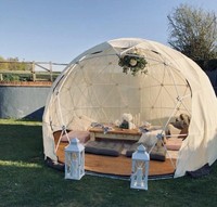 Tente dôme géodésique de luxe moderne Meile ML-D pour camping et glamping, fabriquée à Guangzhou, en PVC transparent, imperméable, ignifuge et résistant aux UV