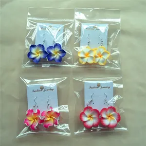 Harga bagus produk baru perhiasan Plumeria anting-anting Plumeria Frangipani anting-anting