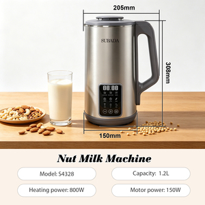 NUEVA Máquina para Leche <span class=keywords><strong>de</strong></span> Nueces y Soja <span class=keywords><strong>de</strong></span> 1.2L, Acero Inoxidable, 9 en 1, Máquina para Leche <span class=keywords><strong>de</strong></span> Almendras, Electrodoméstico <span class=keywords><strong>de</strong></span> Cocina Multifuncional, Preparador <span class=keywords><strong>de</strong></span> Sopas - Product Image 6