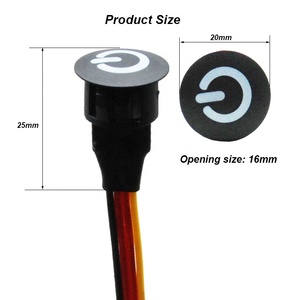 12V 5V 3.3V Đen Một Chiều Đèn LED Hai Chiều Cảm Ứng Công Tắc Điều Chỉnh Độ Sáng - Product Image 2