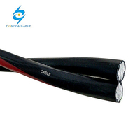 Câble ABC multibrins en aluminium XLPE basse tension 0,6/1 KV 2x16mm2 2x25mm2 35mm2, câble torsadé pour aérien