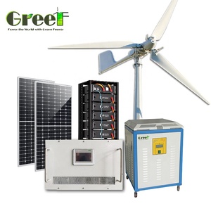 Sistema de Generación de Energía Solar y Eólica, Control de Paso de Paso de Aleta, 5KW+5KW Solar, Kit Completo Híbrido para el Hogar, Fuera de la Red - Product Image 4