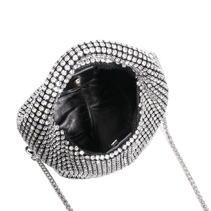 Classique dames plein diamant et strass Bling pochette sac à main décontracté seau sac à main pour fête bal Cocktail mariage - Product Image 4