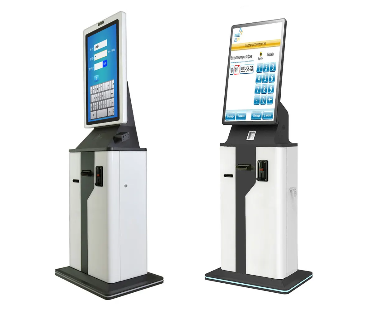 Vertical display 10 15 21 24 27 32 inch digital touch all in one pc automated customer service payment kiosk for bank mall