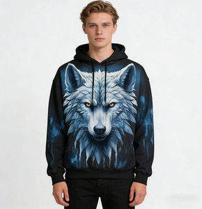 Sweat à capuche tricoté pour homme, imprimé animalier, décontracté, sportif, mode, polyvalent, confortable, coupe régulière, printemps <span class=keywords><strong>TEUM</strong></span> Independent - Product Image 1