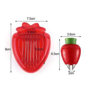 Ensemble de 2 outils de cuisine écologiques en acier inoxydable de haute qualité pour couper, éplucher et décortiquer raisins, champignons et fraises - Product Image 2